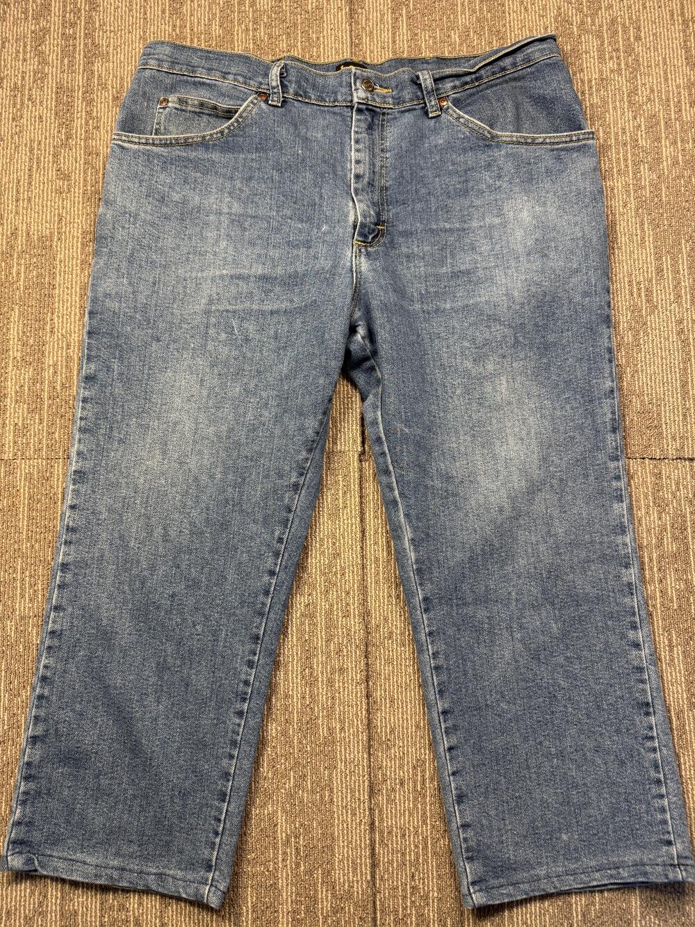 Lee Regular Fit Jeans Mens 38x26 Blue Medium Wash Straight Leg Denim Pants